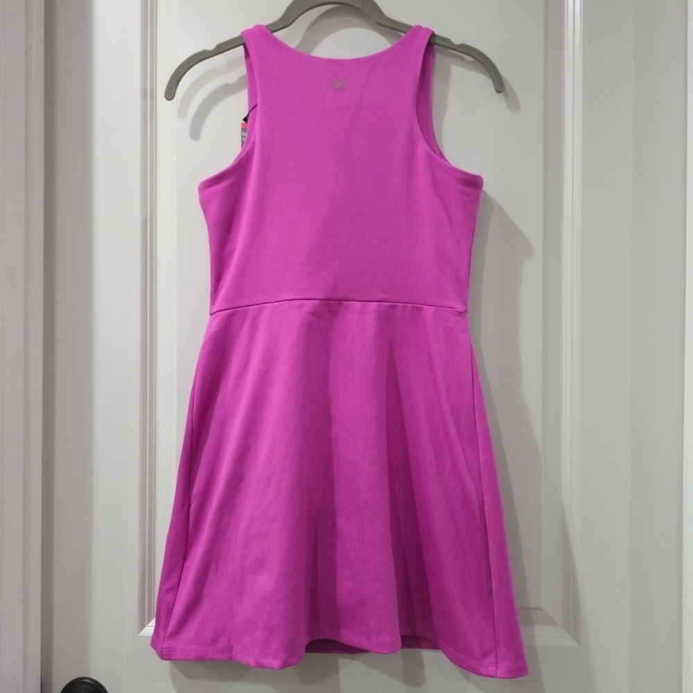 GAP FIT Hot Pink Active Tank Dress, Lined With Biker Shorts & Interior Shelf Bra - Picture 9 of 14